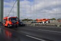 Schwerer LKW VU PKlemm A 4 Rich Olpe auf der Rodenkirchener Bruecke P028